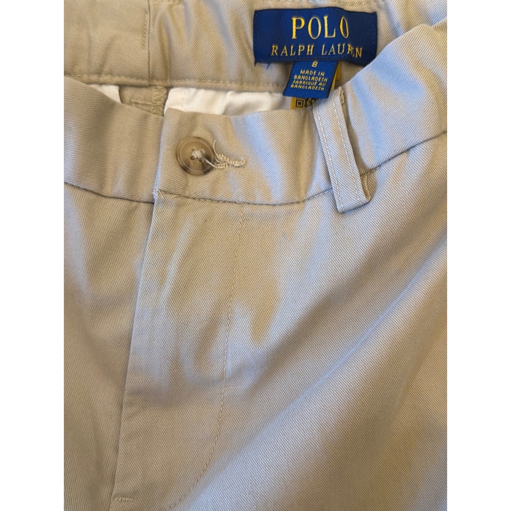 Polo Ralph Lauren Boys Khaki Chino Pants Tan Straight Leg Size 8